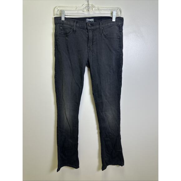 MOTHER Denim The Runaway Flare Jeans 27 Skinny Dipping Black Wash - Picture 1 of 9